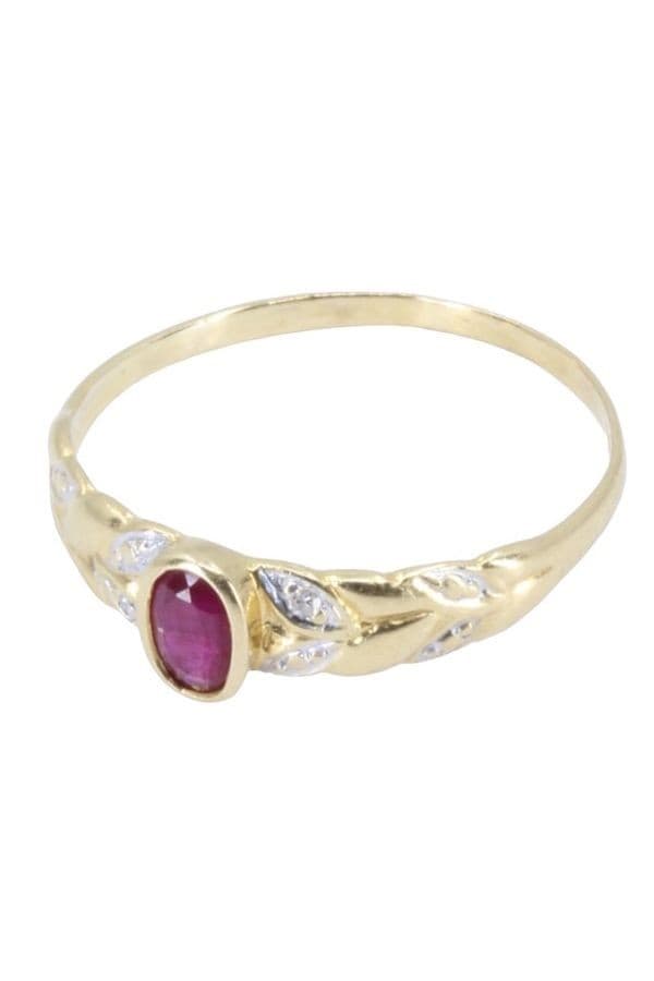 BAGUE MODERNE RUBIS ET DIAMANTS — vue 3