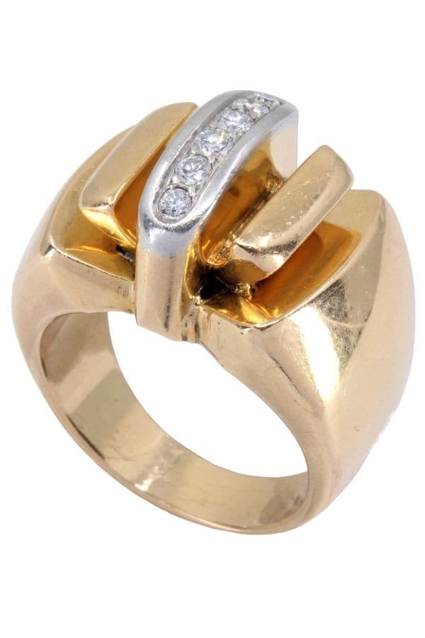 BAGUE TANK DIAMANTS — vue 5