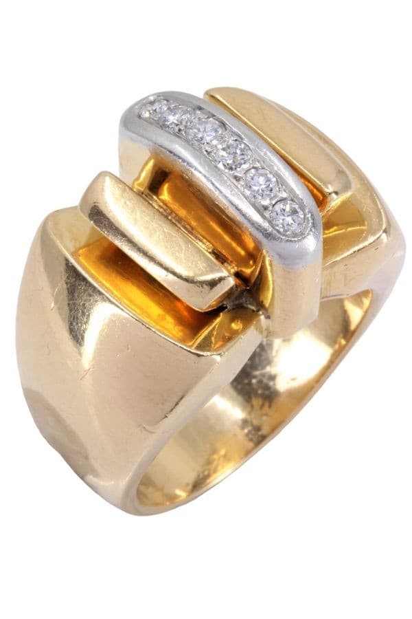 BAGUE TANK DIAMANTS — vue 4