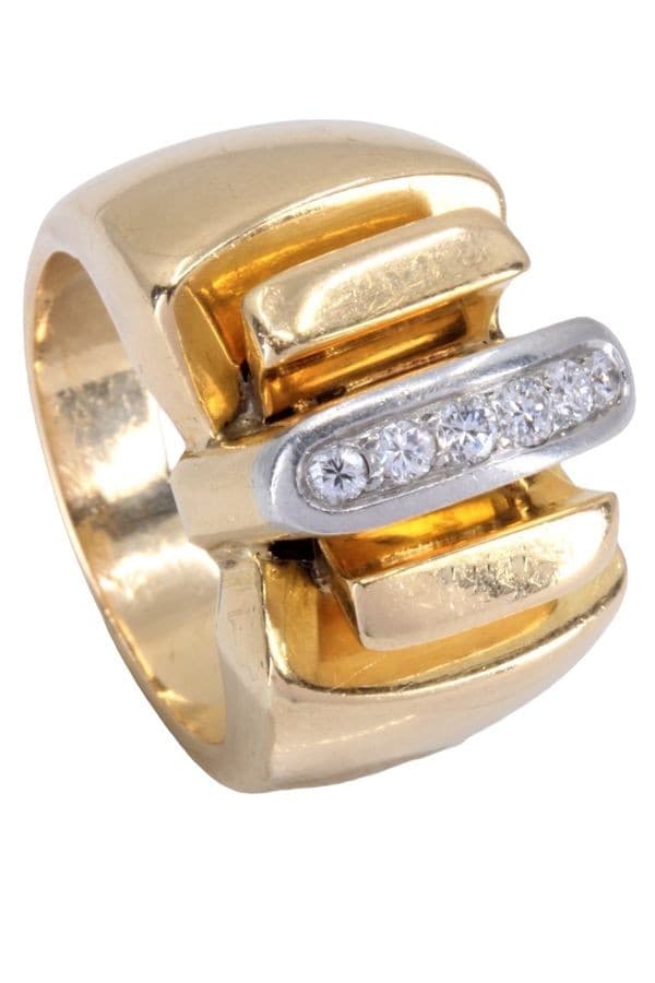 BAGUE TANK DIAMANTS — vue 6