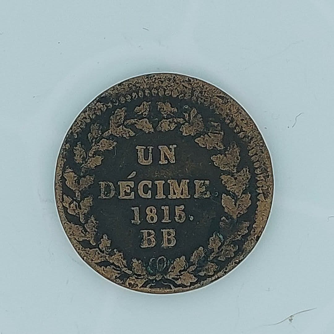 DECIME AU N COURONNE 1815 — vue 2