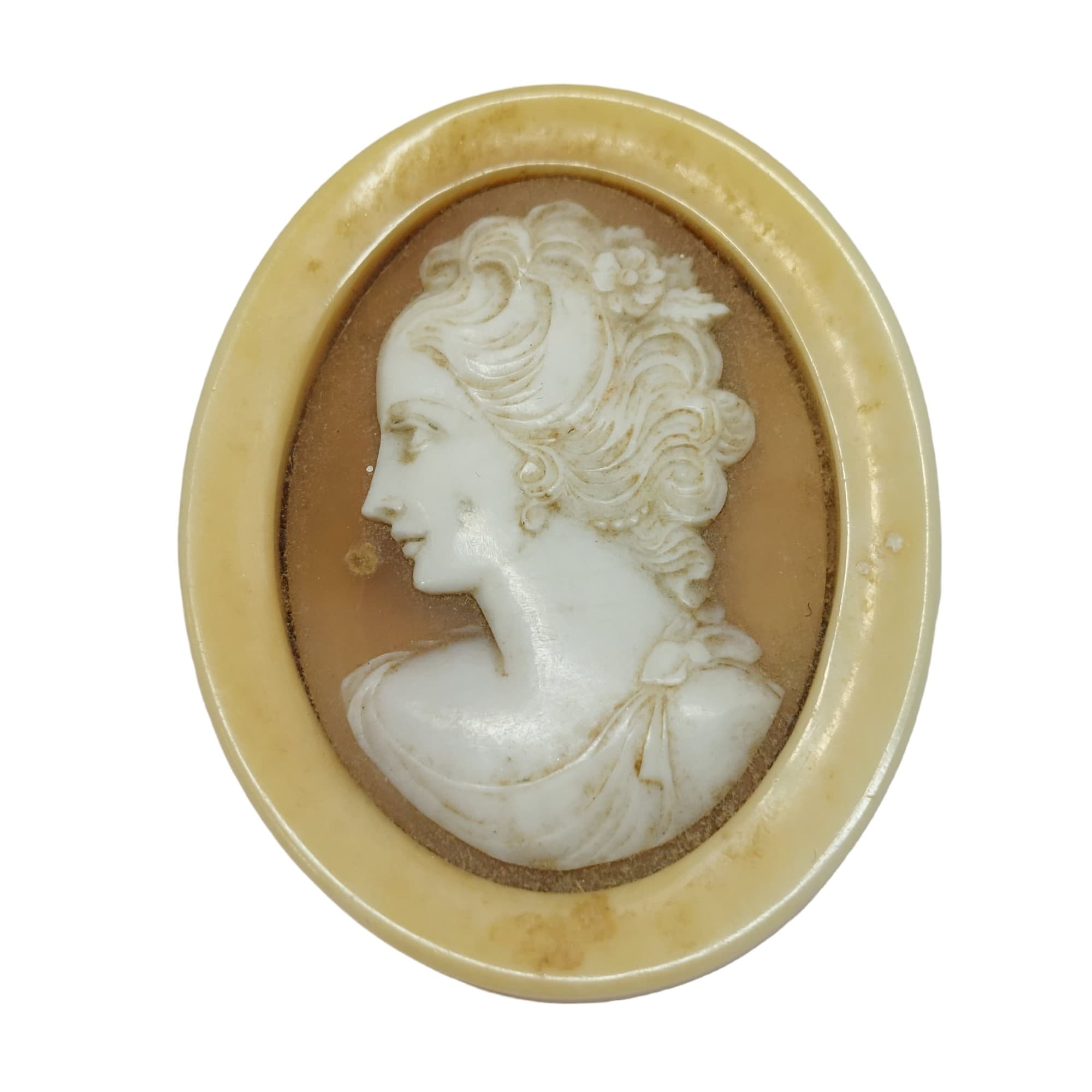 BROCHE IVOIRE ET CAMEE — vue 1