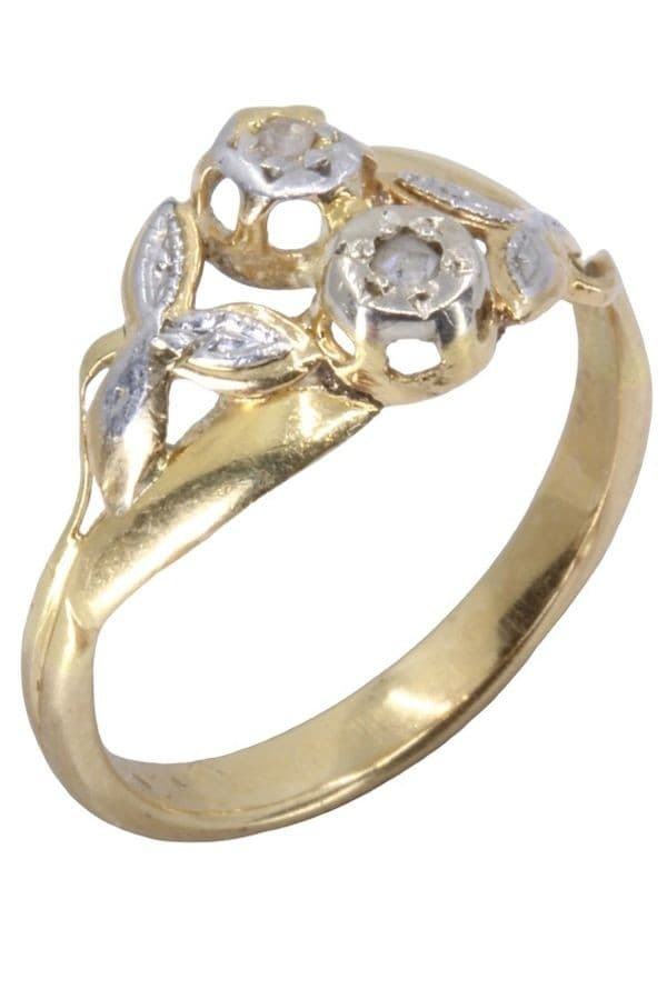 BAGUE DIAMANTS ART-NOUVEAU — vue 4