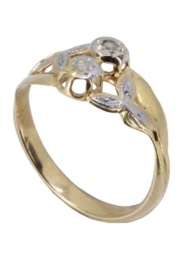 BAGUE DIAMANTS ART-NOUVEAU — vue 6