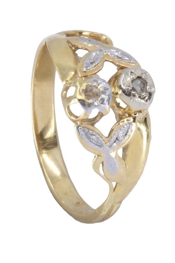 BAGUE DIAMANTS ART-NOUVEAU — vue 5
