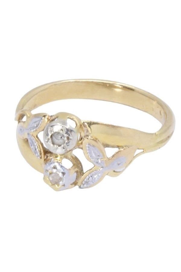 BAGUE DIAMANTS ART-NOUVEAU — vue 3