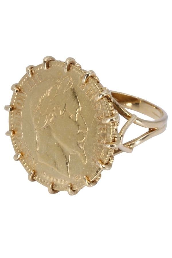 BAGUE PIÈCE 10 FRANCS NAPOLÉON III — vue 3
