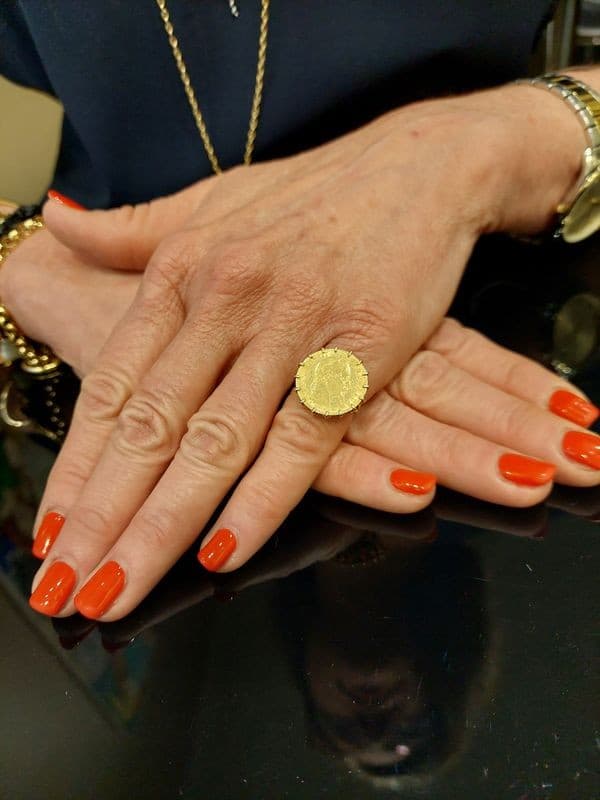 BAGUE PIÈCE 10 FRANCS NAPOLÉON III — vue 2