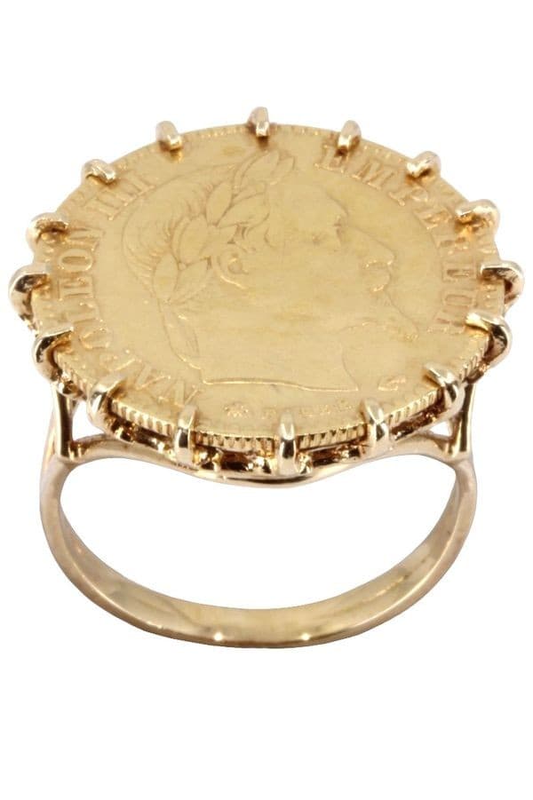 BAGUE PIÈCE 10 FRANCS NAPOLÉON III — vue 1
