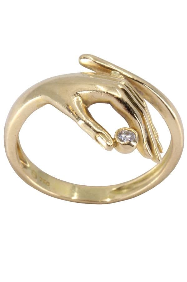 BAGUE MAIN DIAMANT — vue 1