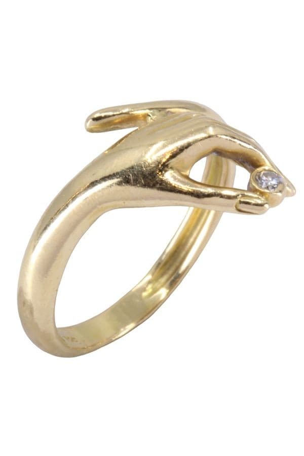 BAGUE MAIN DIAMANT — vue 4