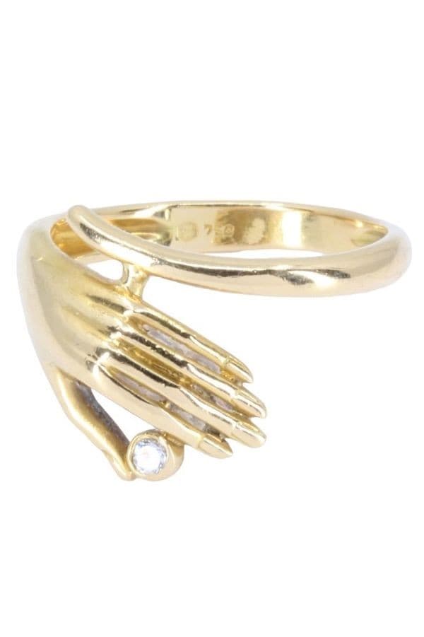 BAGUE MAIN DIAMANT — vue 3