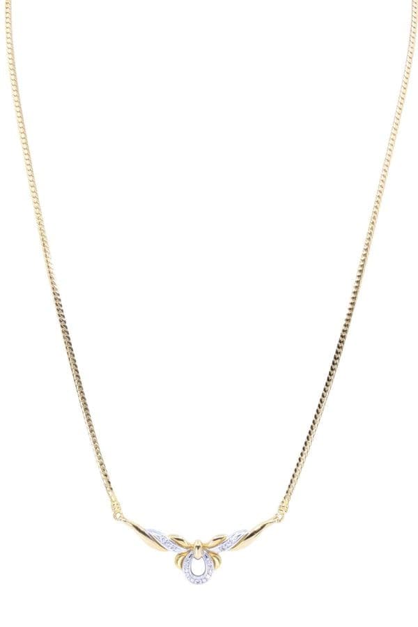 COLLIER 2 ORS DIAMANTS — vue 1