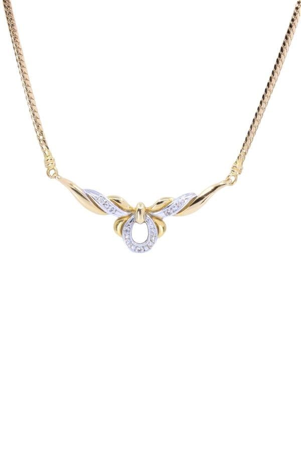 COLLIER 2 ORS DIAMANTS — vue 3