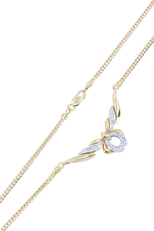 COLLIER 2 ORS DIAMANTS — vue 4