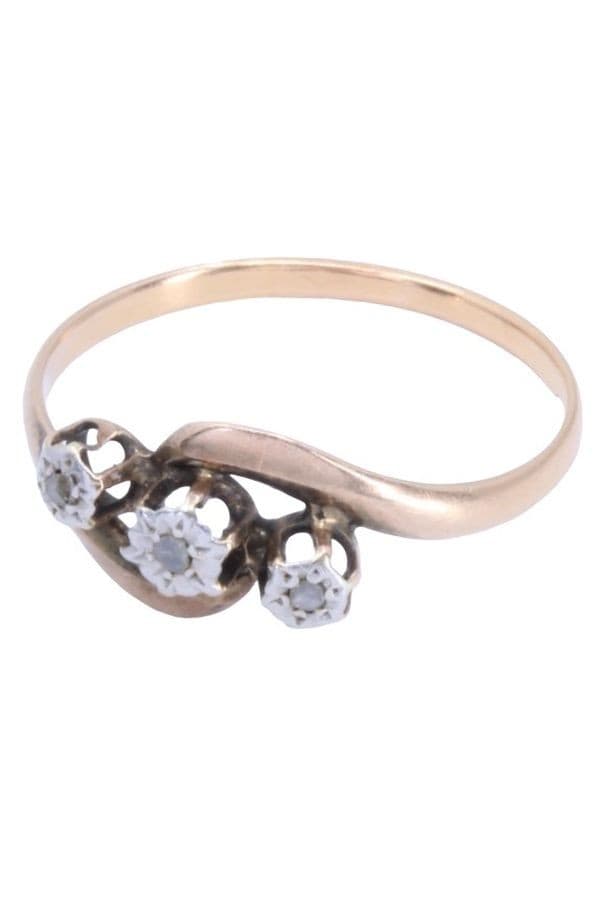 BAGUE NAPOLÉON III DIAMANTS — vue 3