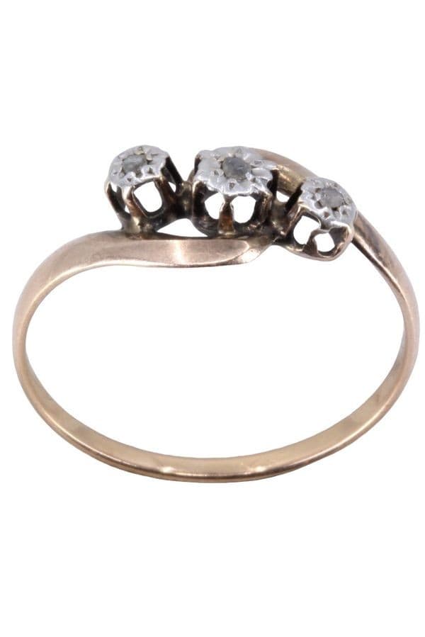 BAGUE NAPOLÉON III DIAMANTS — vue 1
