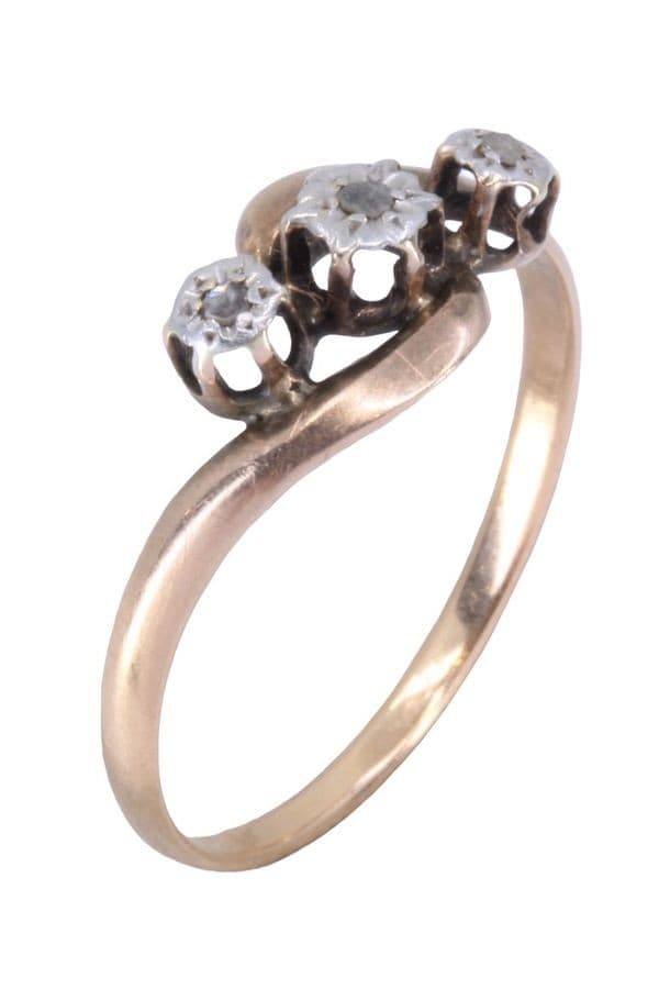 BAGUE NAPOLÉON III DIAMANTS — vue 4
