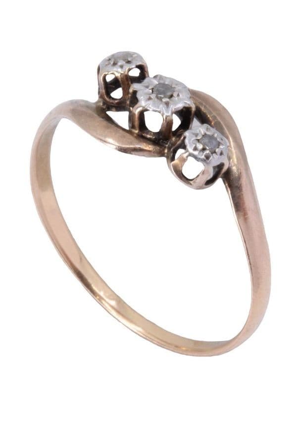 BAGUE NAPOLÉON III DIAMANTS — vue 6