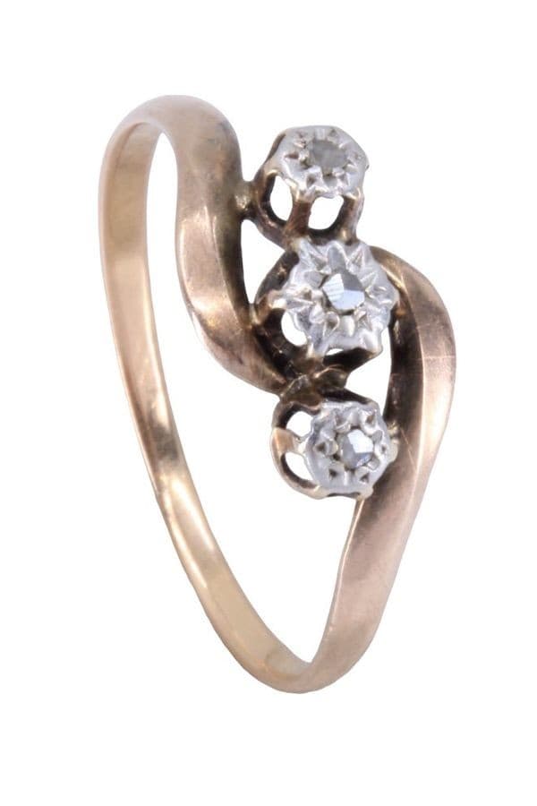 BAGUE NAPOLÉON III DIAMANTS — vue 5