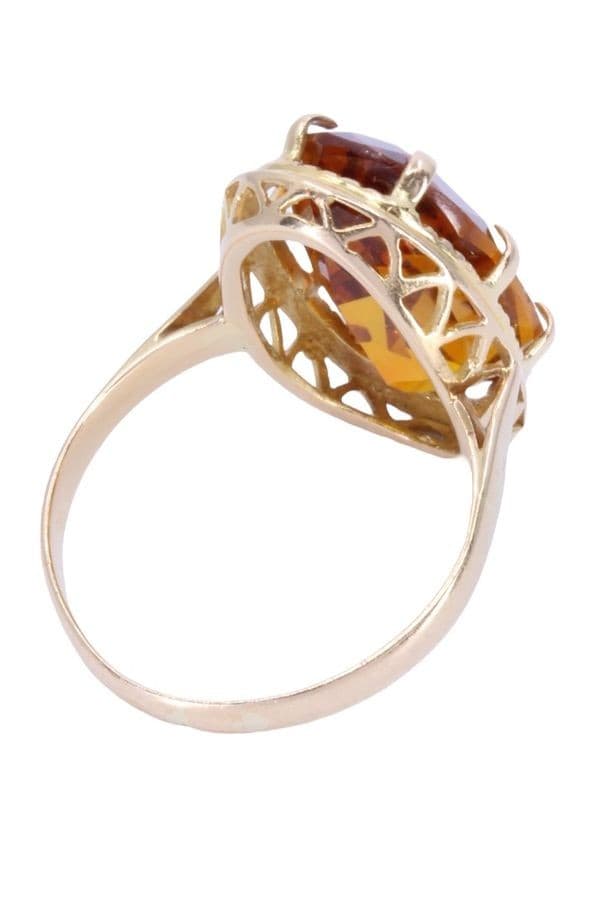 BAGUE MODERNE SAPHIR ORANGE — vue 6