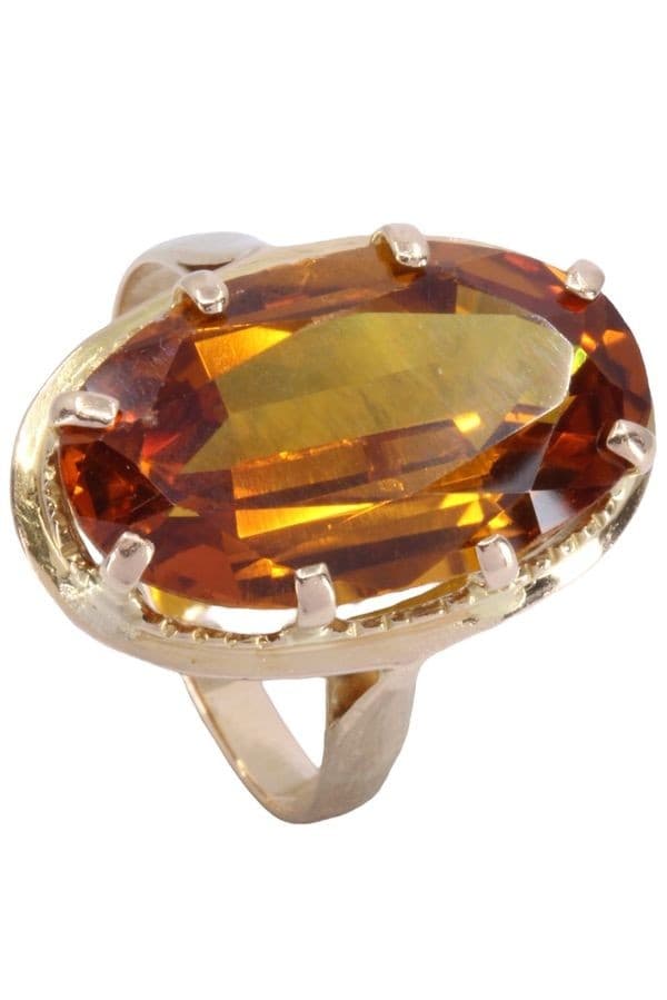 BAGUE MODERNE SAPHIR ORANGE — vue 4