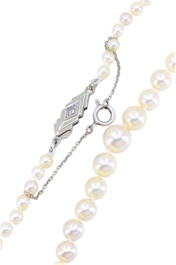 COLLIER DE PERLES EN CHUTE ART-DÉCO — vue 3