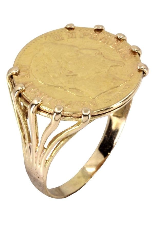 BAGUE PIÈCE 10 FRANCS NAPOLÉON III — vue 4