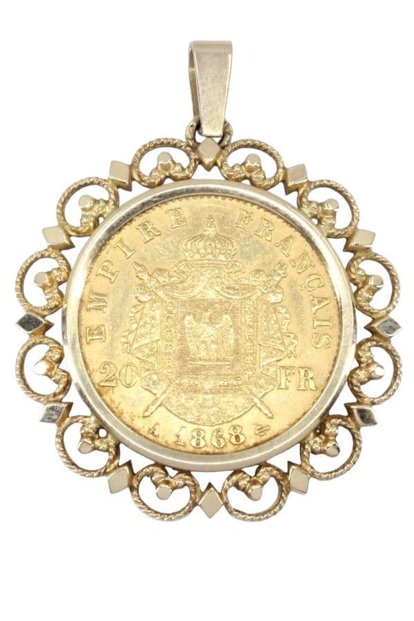 PENDENTIF 20 FRANCS NAPOLÉON III — vue 1
