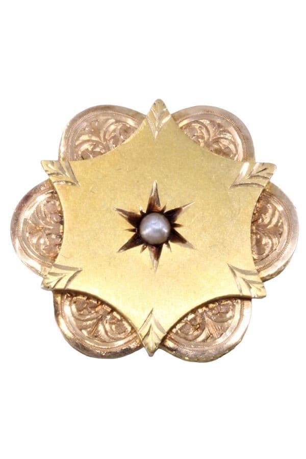 BROCHE NAPOLÉON III PERLE — vue 1