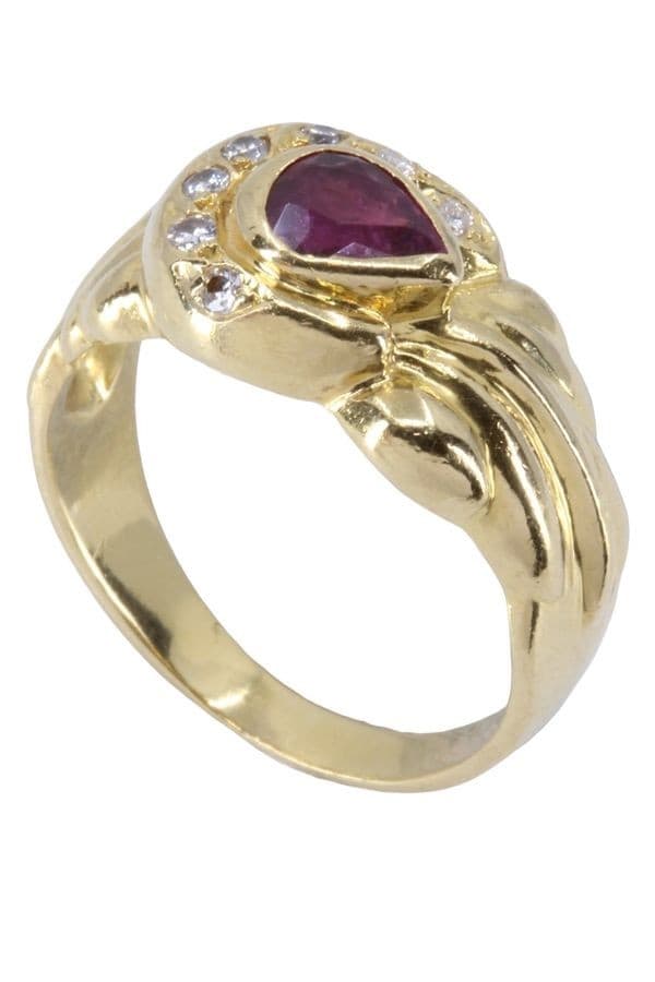 BAGUE MODERNE RUBIS ET DIAMANTS — vue 4