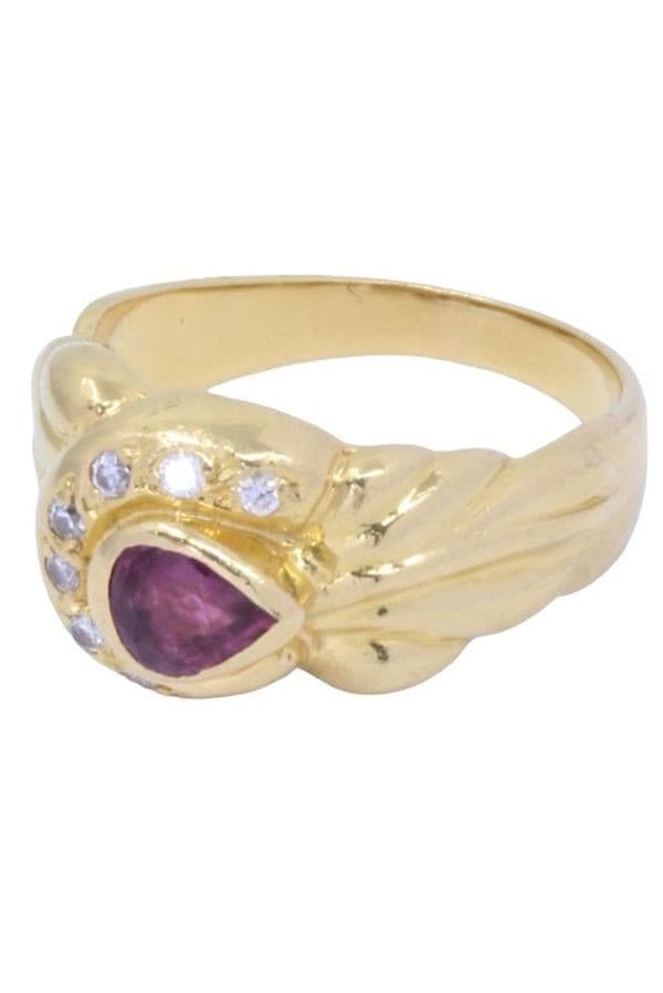 BAGUE MODERNE RUBIS ET DIAMANTS — vue 6