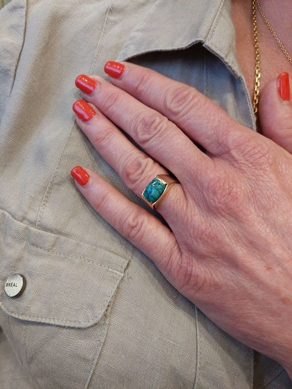 CHEVALIÈRE TURQUOISE — vue 2