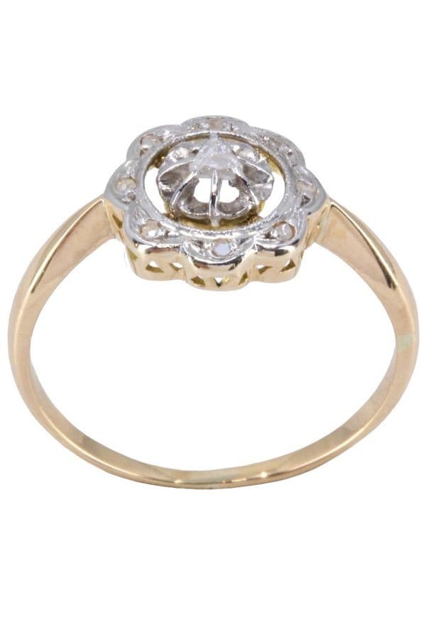 BAGUE DIAMANTS ART-NOUVEAU — vue 1