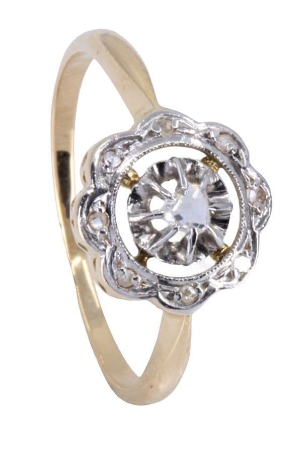 BAGUE DIAMANTS ART-NOUVEAU — vue 4
