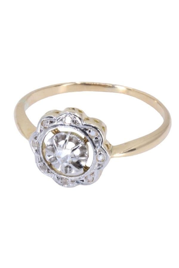 BAGUE DIAMANTS ART-NOUVEAU — vue 5