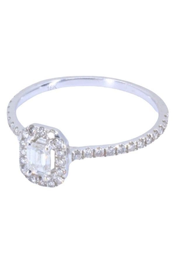 BAGUE MODERNE DIAMANTS — vue 3