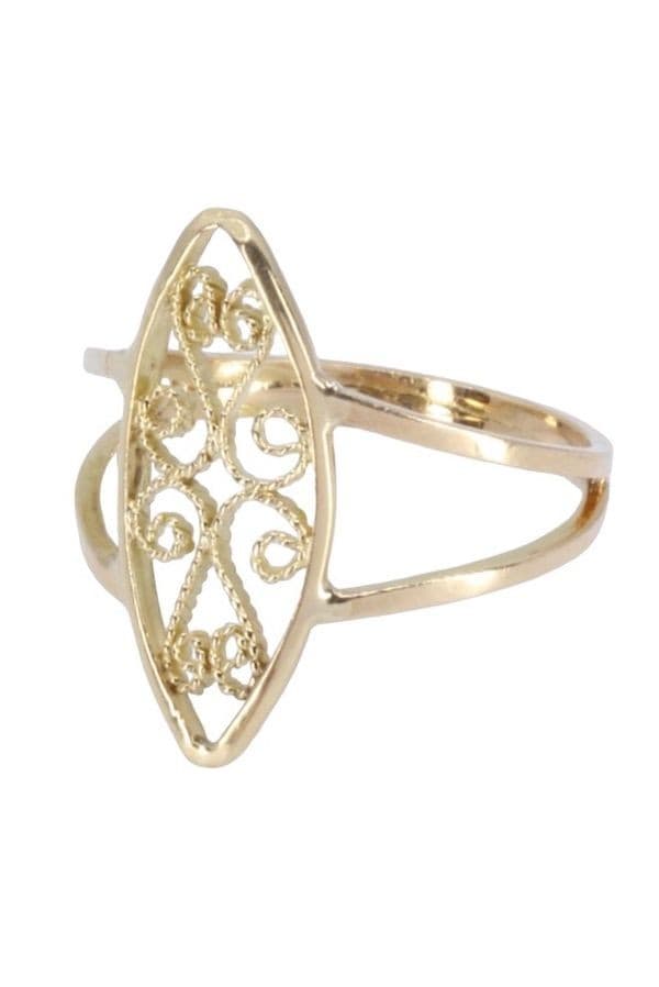 BAGUE MODERNE FILIGRANE — vue 3