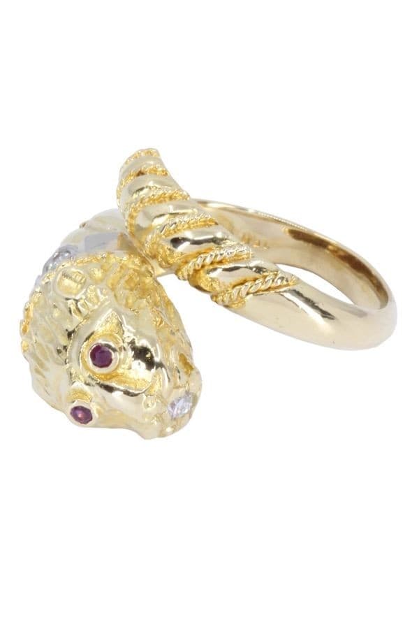 BAGUE LION RUBIS ET DIAMANTS — vue 3