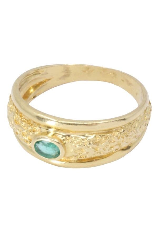 BAGUE JONC ÉMERAUDE — vue 3