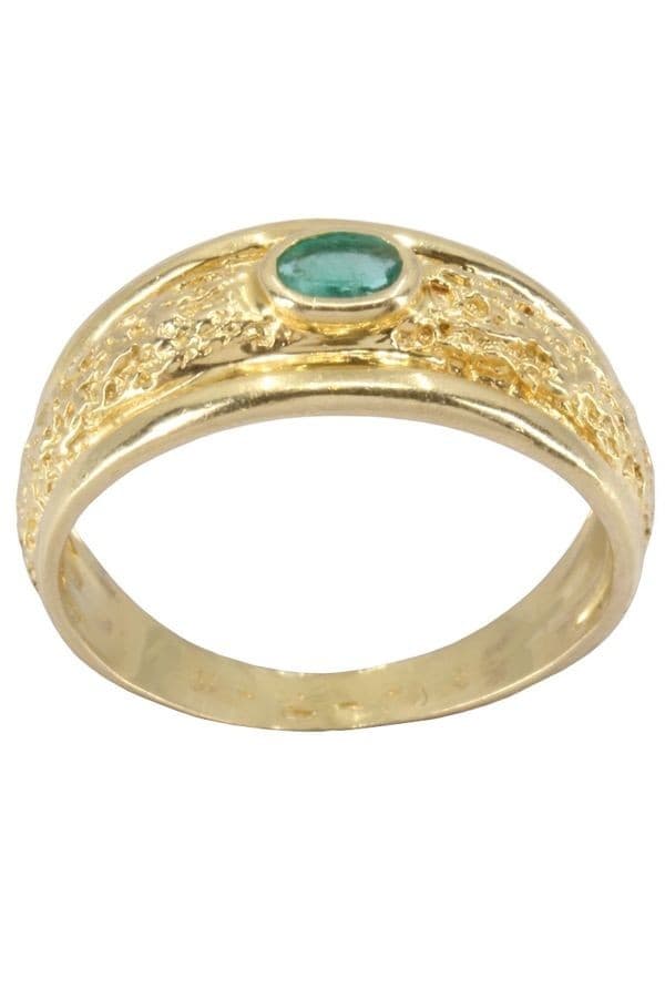 BAGUE JONC ÉMERAUDE — vue 1