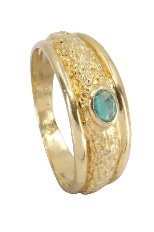 BAGUE JONC ÉMERAUDE — vue 5
