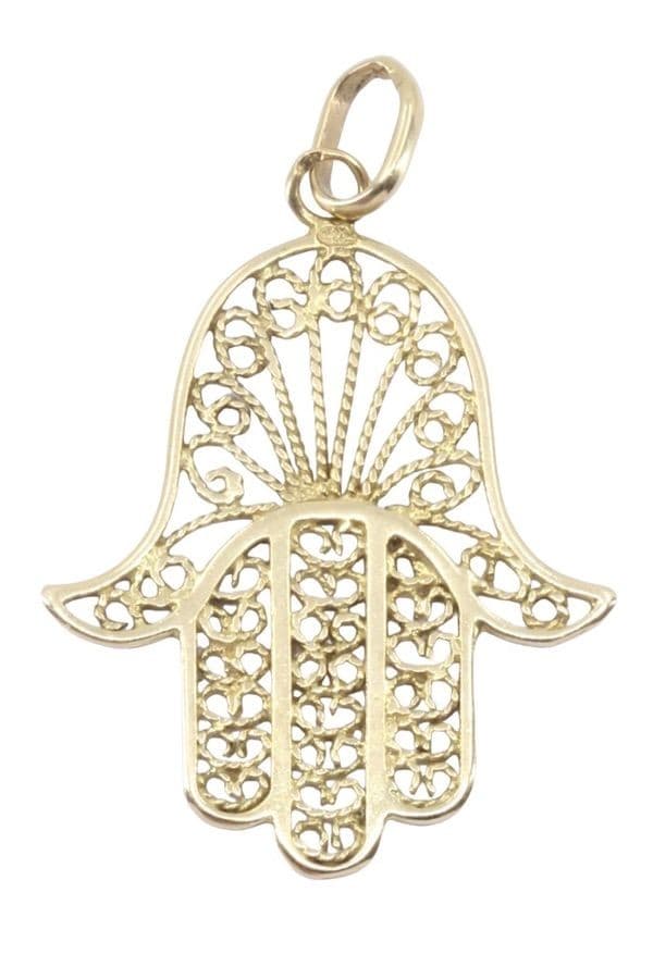 PENDENTIF MAIN DE FATMA FILIGRANE — vue 1