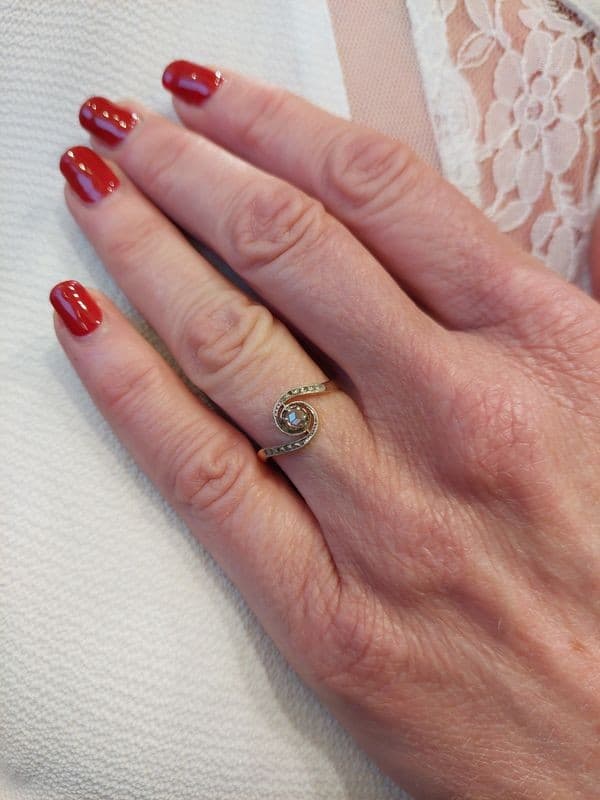 BAGUE TOURBILLON DIAMANTS — vue 2