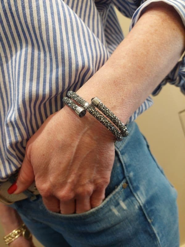 BRACELET SWAROVSKI DOUBLE "CRYSTALDUST" — vue 2