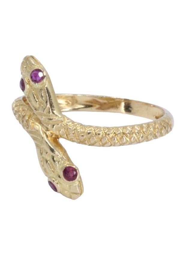 BAGUE SERPENT RUBIS — vue 3