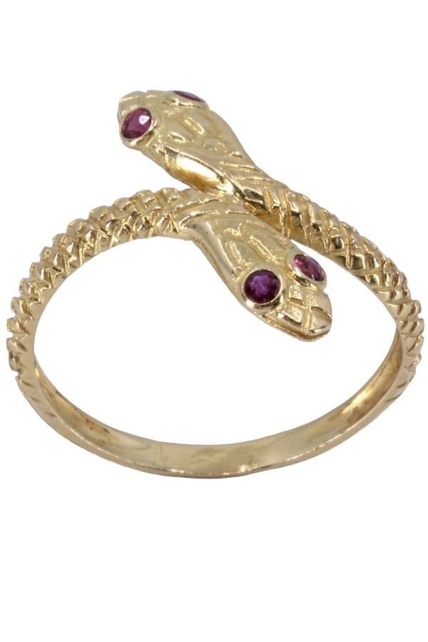 BAGUE SERPENT RUBIS — vue 1