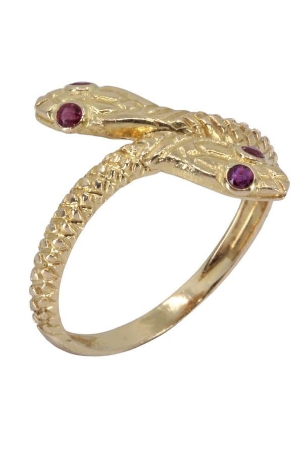 BAGUE SERPENT RUBIS — vue 4