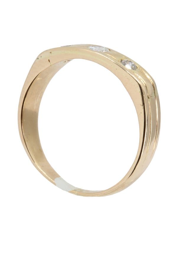 BAGUE DIAMANTS MODERNE — vue 3