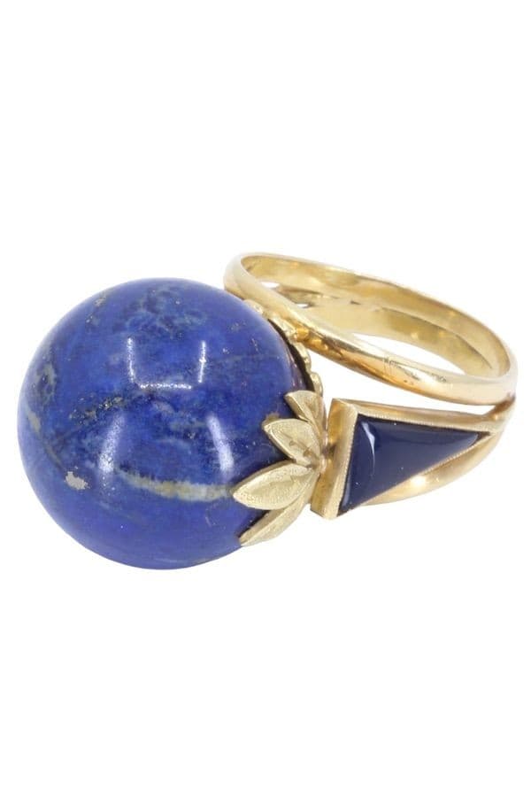 BAGUE BOULE LAPIS LAZULI — vue 3